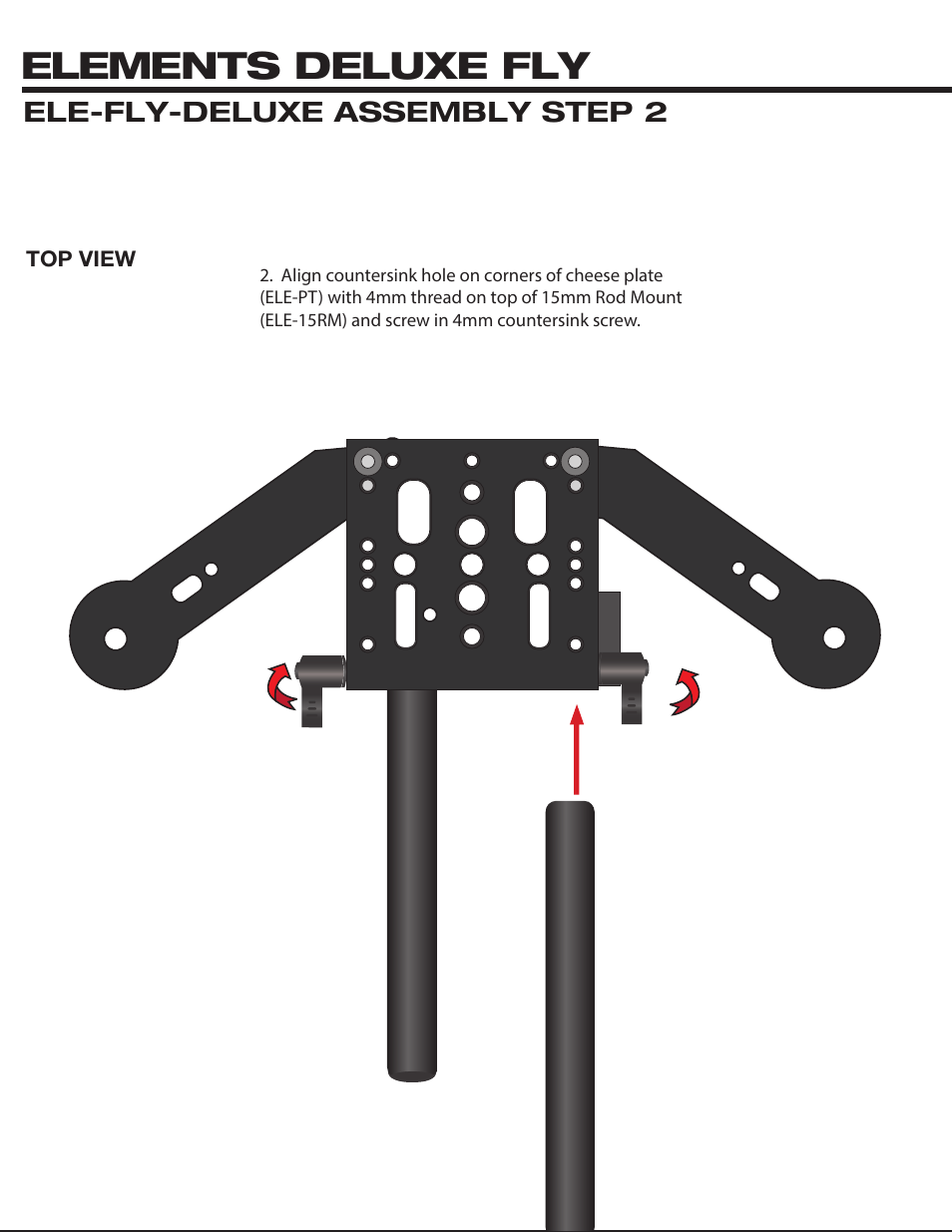 Elements deluxe fly, Ele-fly-deluxe assembly step 2 | ikan ELE-FLY-DELUXE User Manual | Page 4 / 4