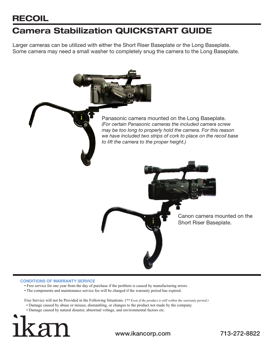 Recoil camera stabilization quickstart guide | ikan ELE-RECOIL User Manual | Page 3 / 3