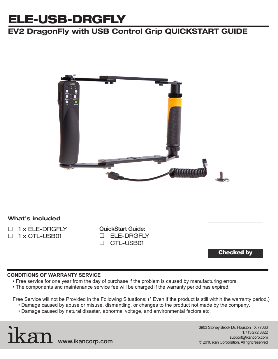 ikan ELE-USB-DRGFLY User Manual | 3 pages