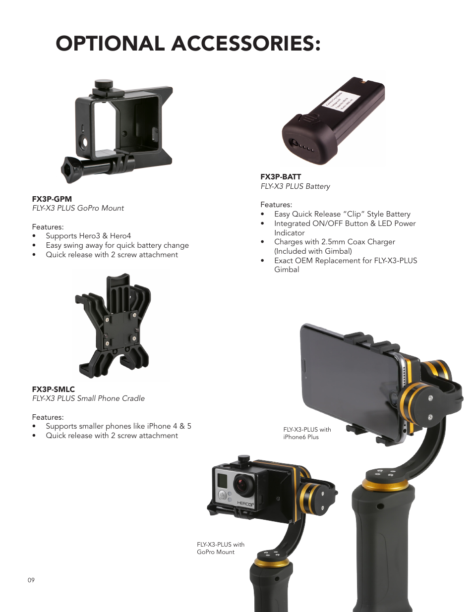 Optional accessories | ikan FLY-X3-PLUS User Manual | Page 10 / 11