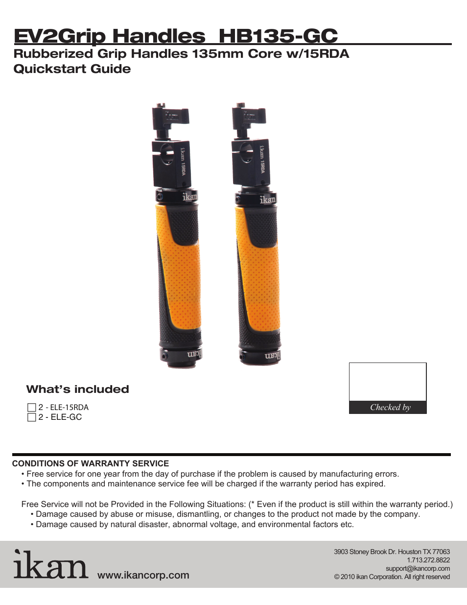 ikan HB135-GC User Manual | 2 pages