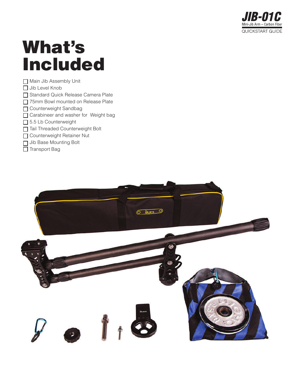 What’s included | ikan JIB-01C User Manual | Page 2 / 12