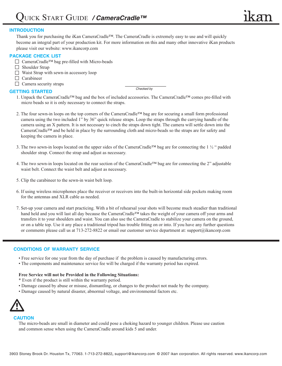 ikan CC01 User Manual | 1 page