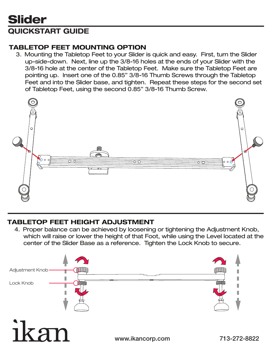 Slider | ikan SLD-01 User Manual | Page 5 / 7