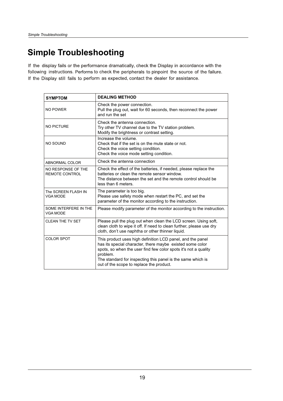 Simple troubleshooting | Crosley C42FHDHB120 User Manual | Page 22 / 25