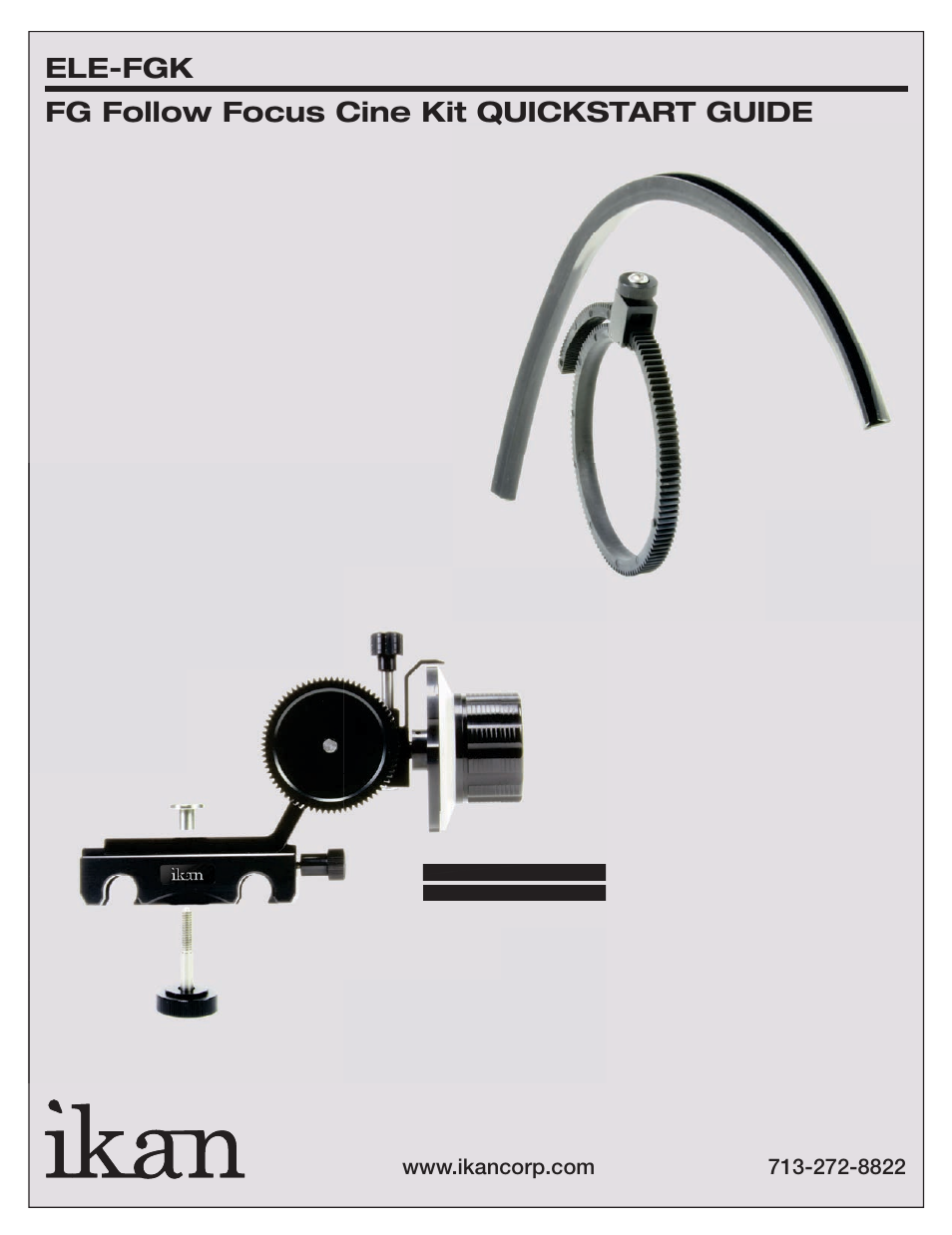 Ele-fgk fg follow focus cine kit quickstart guide | ikan EV2AK User Manual | Page 9 / 10