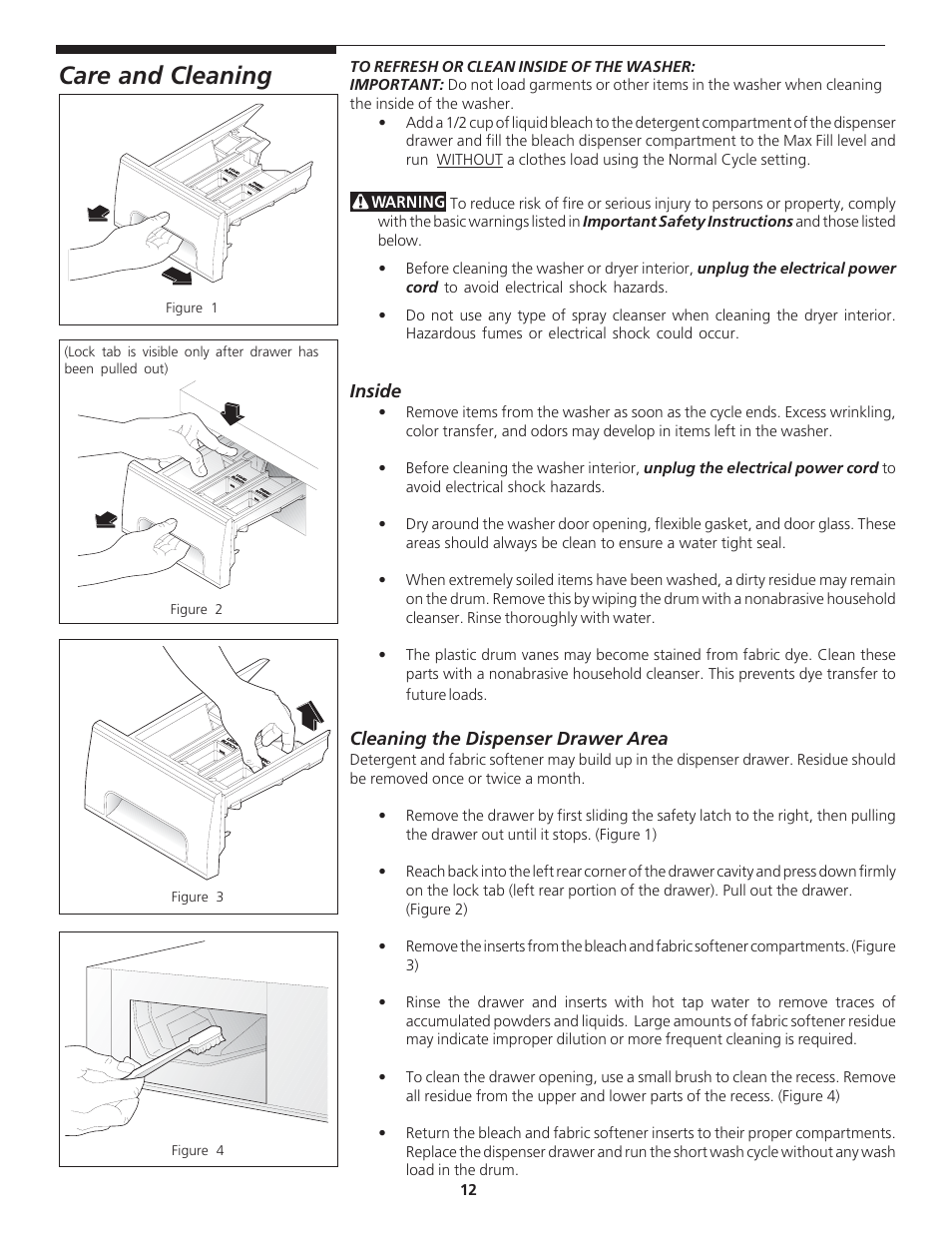 Care and cleaning | Crosley 134860900A User Manual | Page 12 / 16