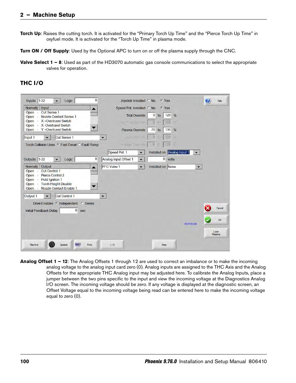 Thc i/o | Hypertherm V9 Series Phoenix Rev.11 User Manual | Page 100 / 294
