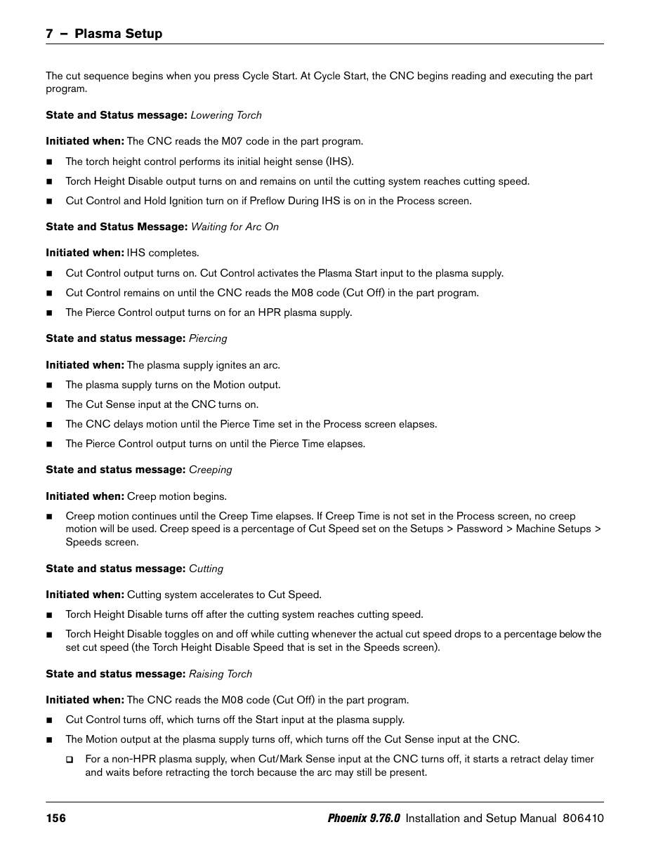 7 – plasma setup | Hypertherm V9 Series Phoenix Rev.11 User Manual | Page 156 / 294