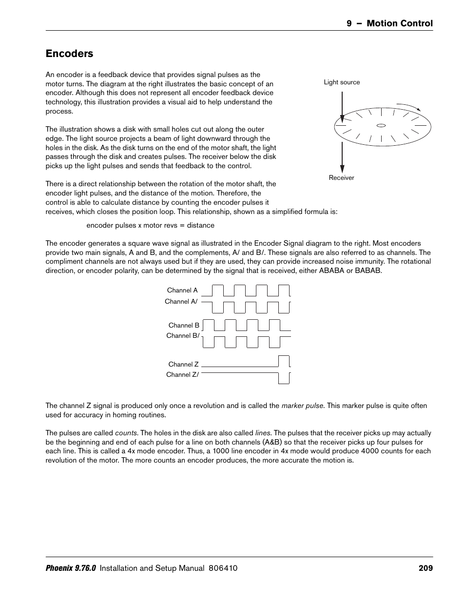 Encoders | Hypertherm V9 Series Phoenix Rev.11 User Manual | Page 209 / 294