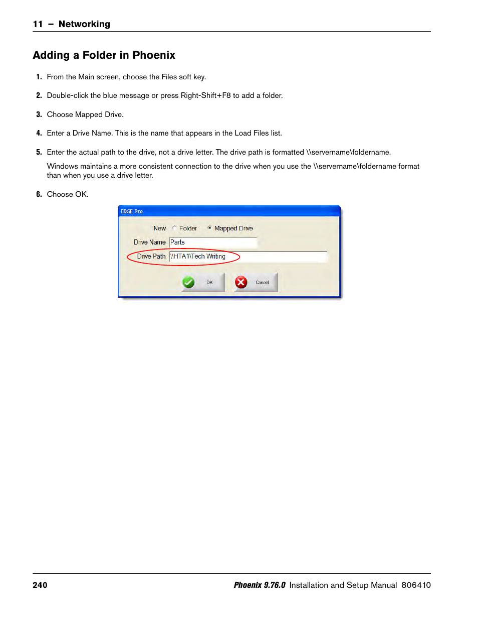 Adding a folder in phoenix | Hypertherm V9 Series Phoenix Rev.11 User Manual | Page 240 / 294