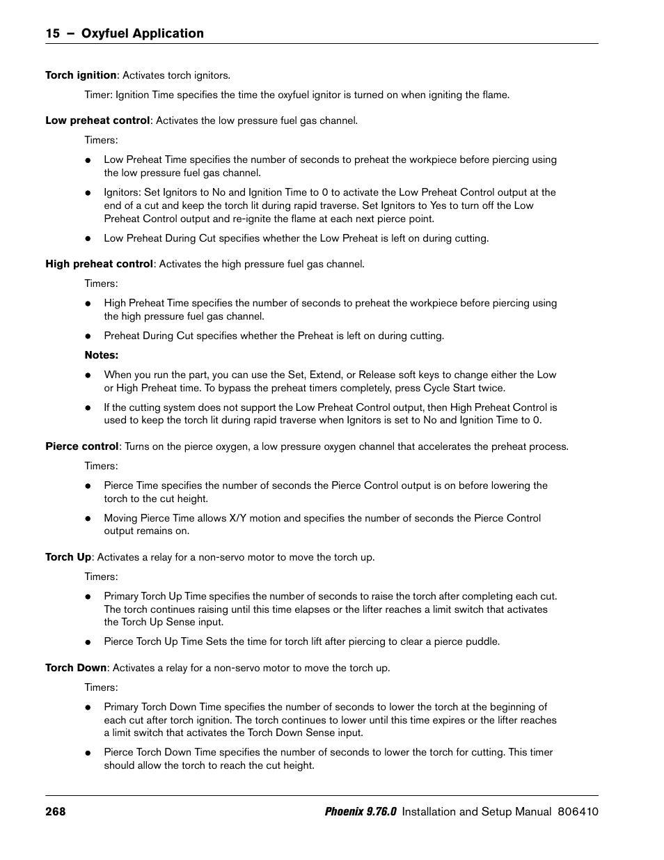 15 – oxyfuel application | Hypertherm V9 Series Phoenix Rev.11 User Manual | Page 268 / 294