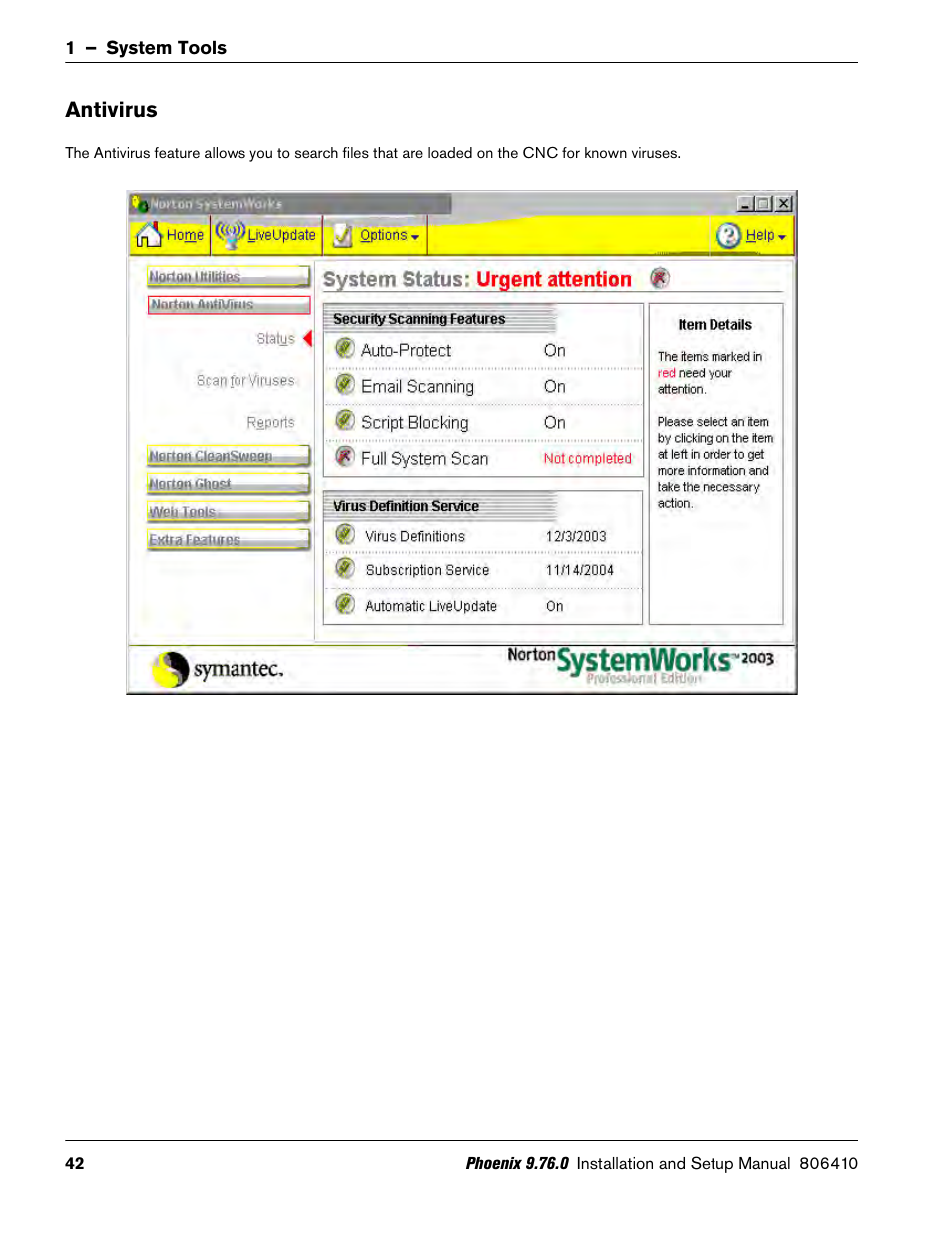 Antivirus | Hypertherm V9 Series Phoenix Rev.11 User Manual | Page 42 / 294