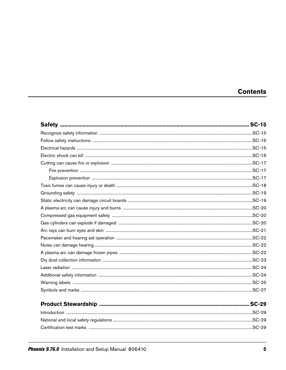 Hypertherm V9 Series Phoenix Rev.11 User Manual | Page 5 / 294