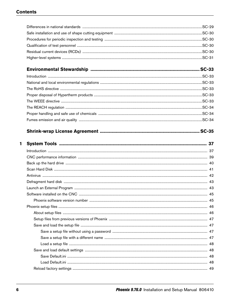 Hypertherm V9 Series Phoenix Rev.11 User Manual | Page 6 / 294