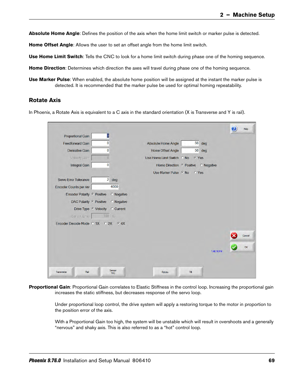 Rotate axis | Hypertherm V9 Series Phoenix Rev.11 User Manual | Page 69 / 294