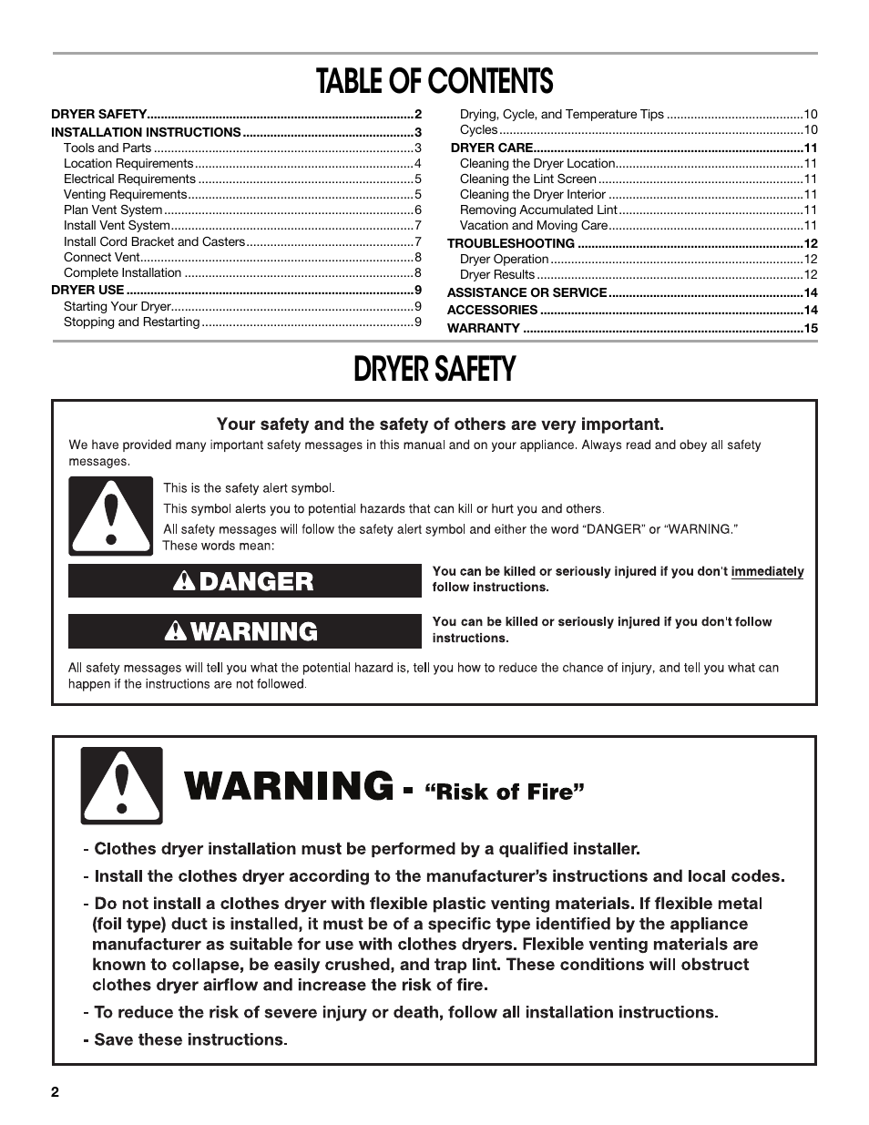 Crosley CONSERVATOR W10151585B User Manual | Page 2 / 16