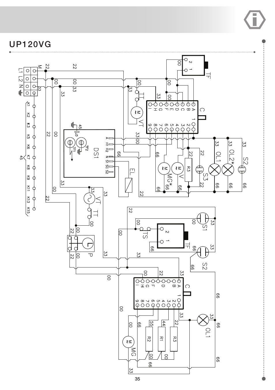 Up120vg | ilve UP60 Majestic User Manual | Page 35 / 48