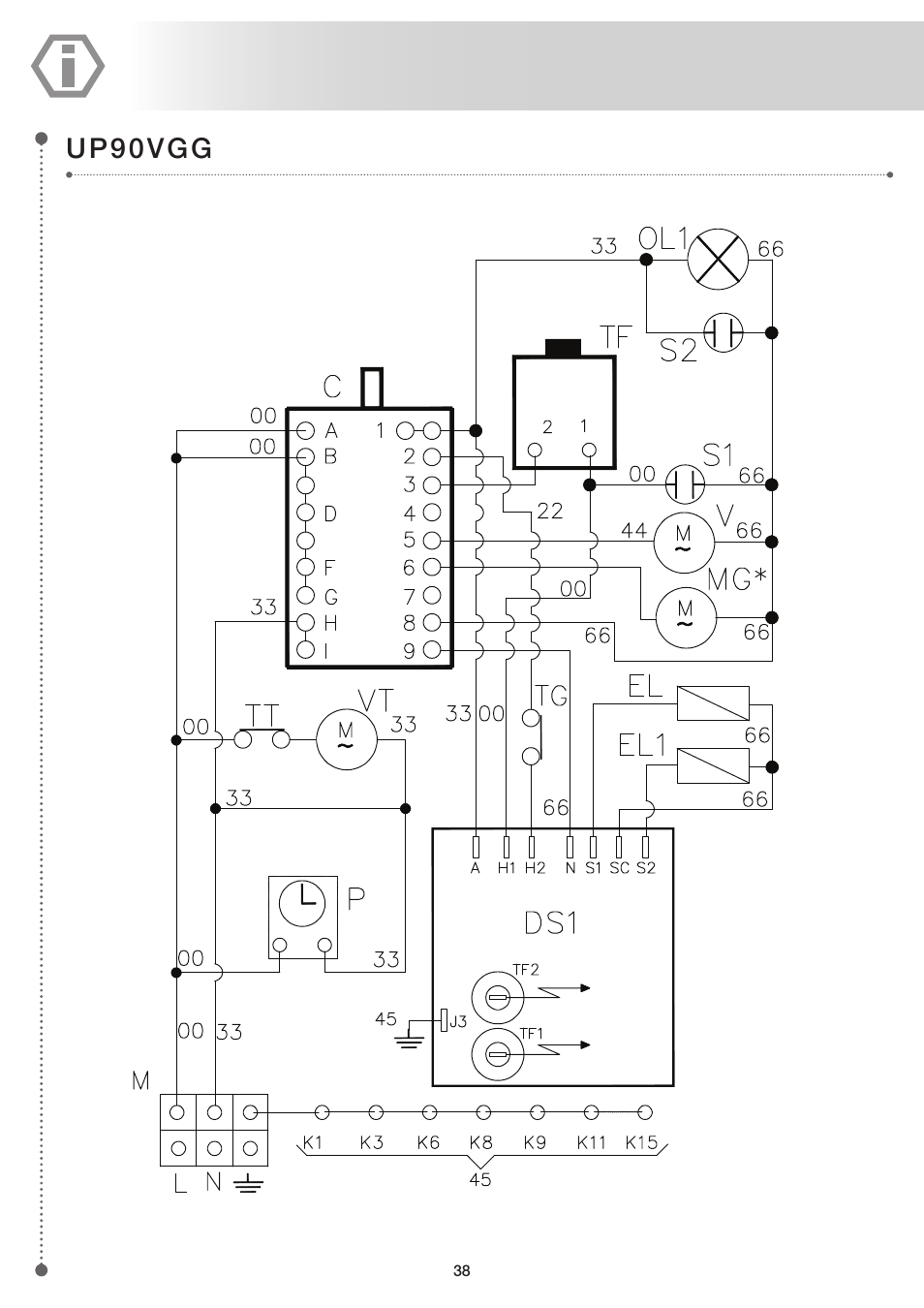 Up90vgg | ilve UP60 Majestic User Manual | Page 38 / 48