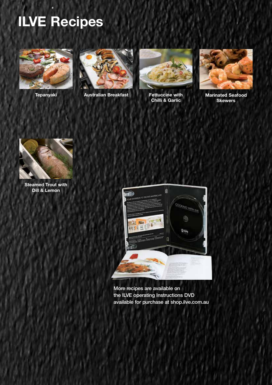 Ilve recipes | ilve Built-in Cooktop User Manual | Page 30 / 40