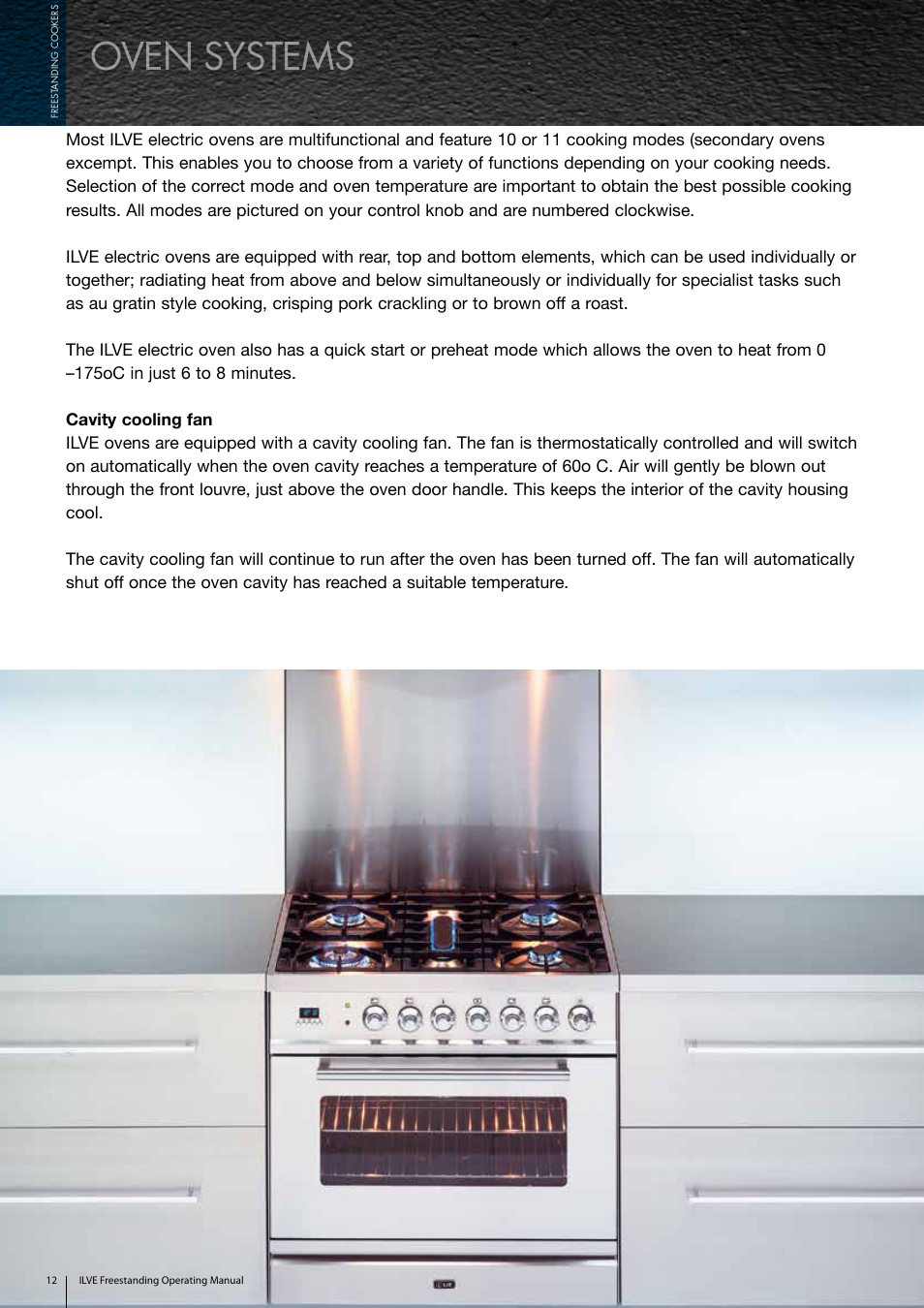 Oven systems | ilve Freestanding Cookers User Manual | Page 12 / 66