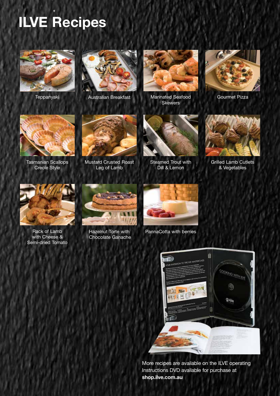 Ilve recipes | ilve Freestanding Cookers User Manual | Page 48 / 66
