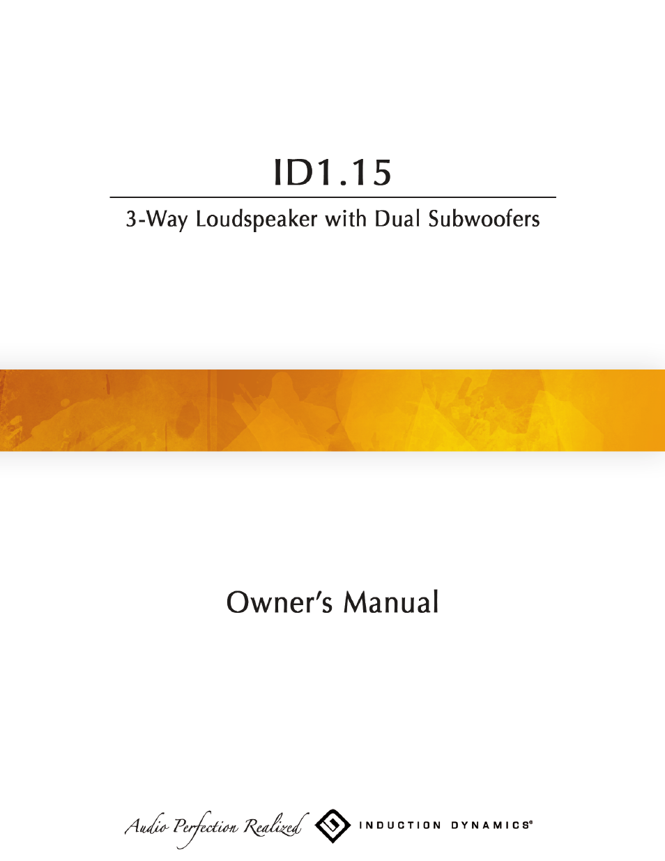 Induction Dynamics ID1.15 User Manual | 20 pages