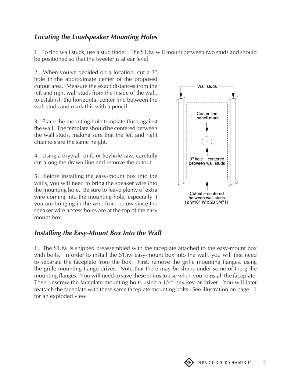 Induction Dynamics S1.iw User Manual | Page 11 / 19