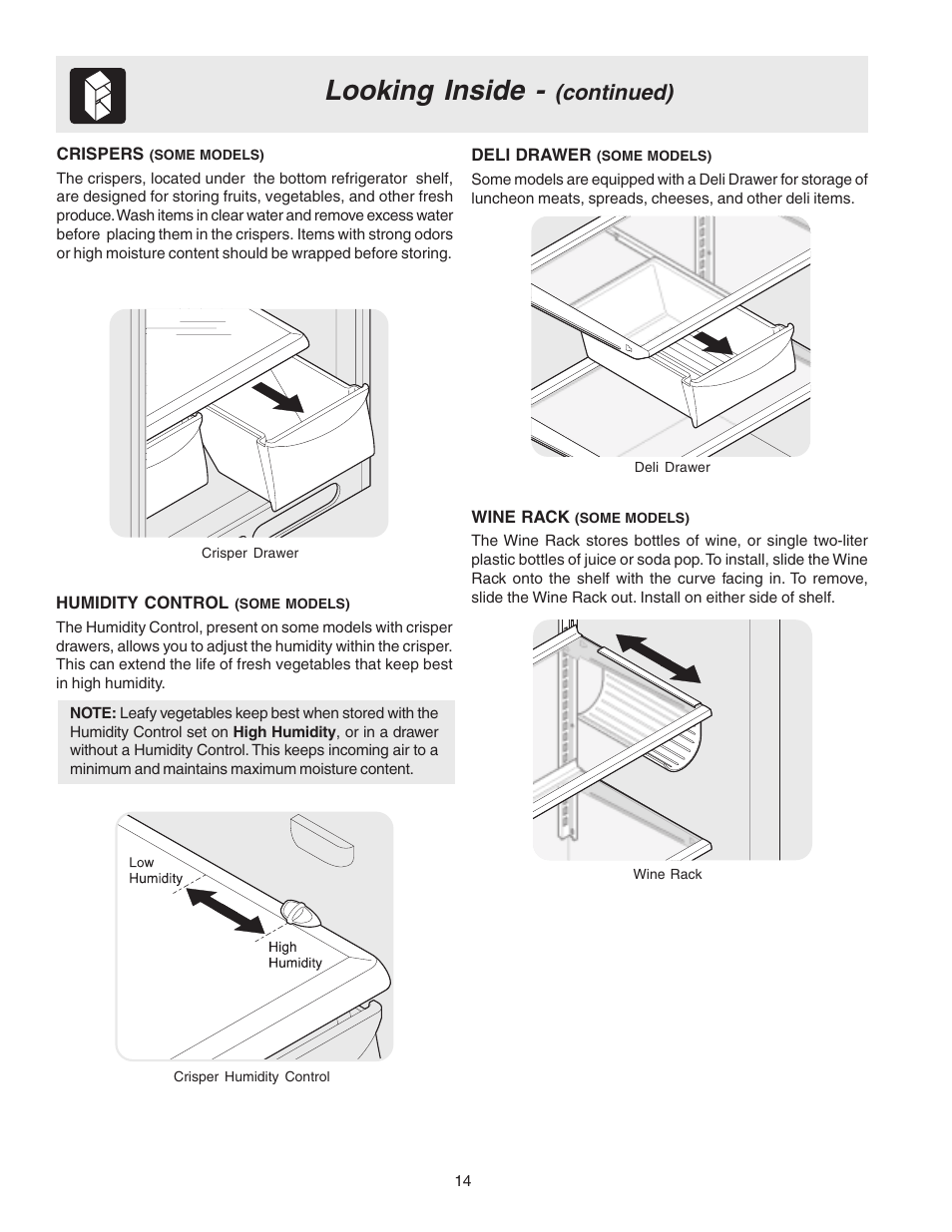 Looking inside, Continued) | Crosley 241559900 User Manual | Page 14 / 21