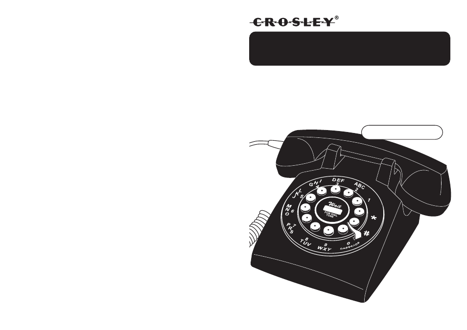 Crosley CR58 User Manual | 2 pages