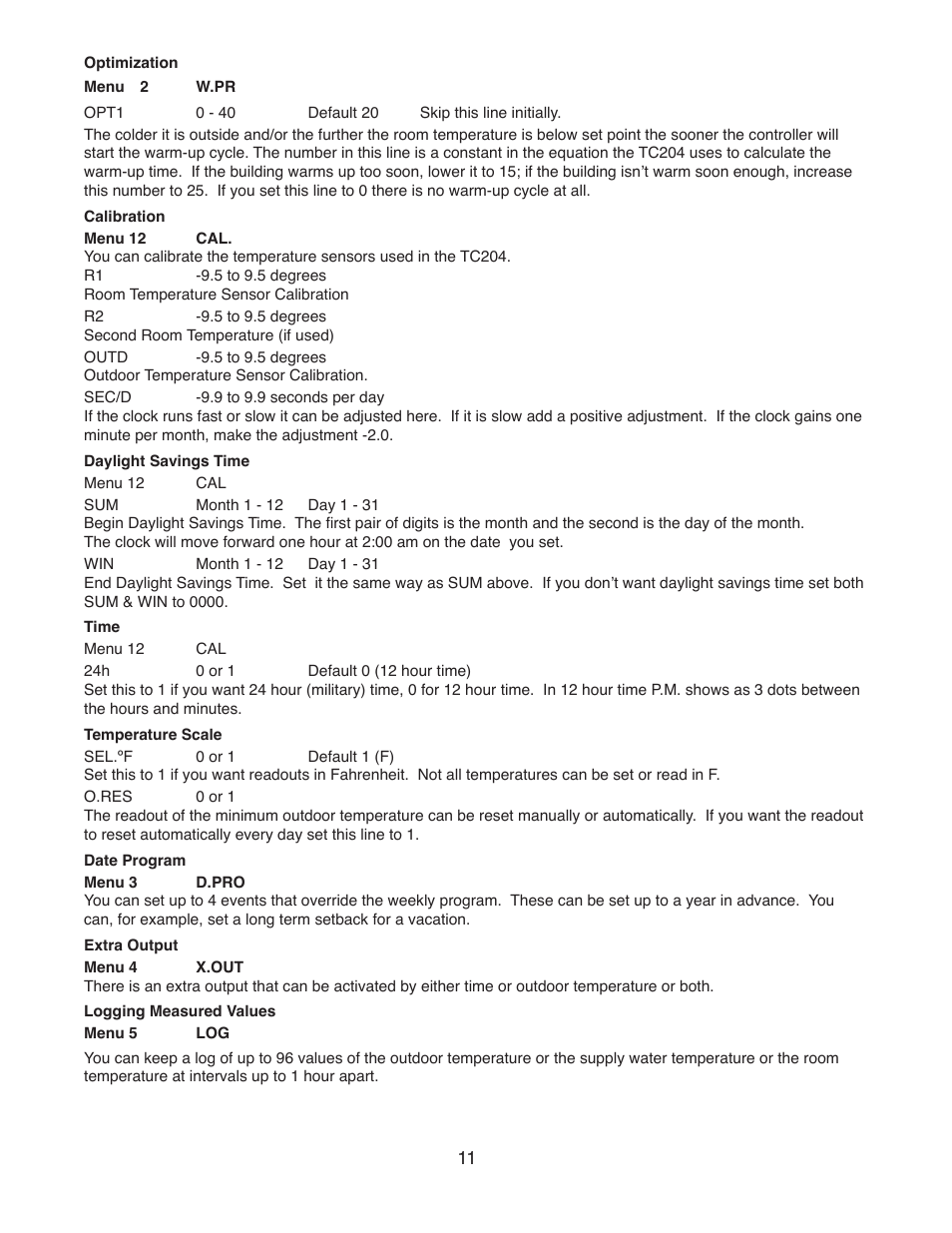Infloor TC 204 Heating Controller User Manual | Page 11 / 12