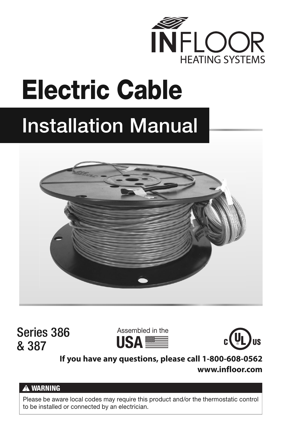 Infloor Electric Cable Series 386 User Manual | 36 pages