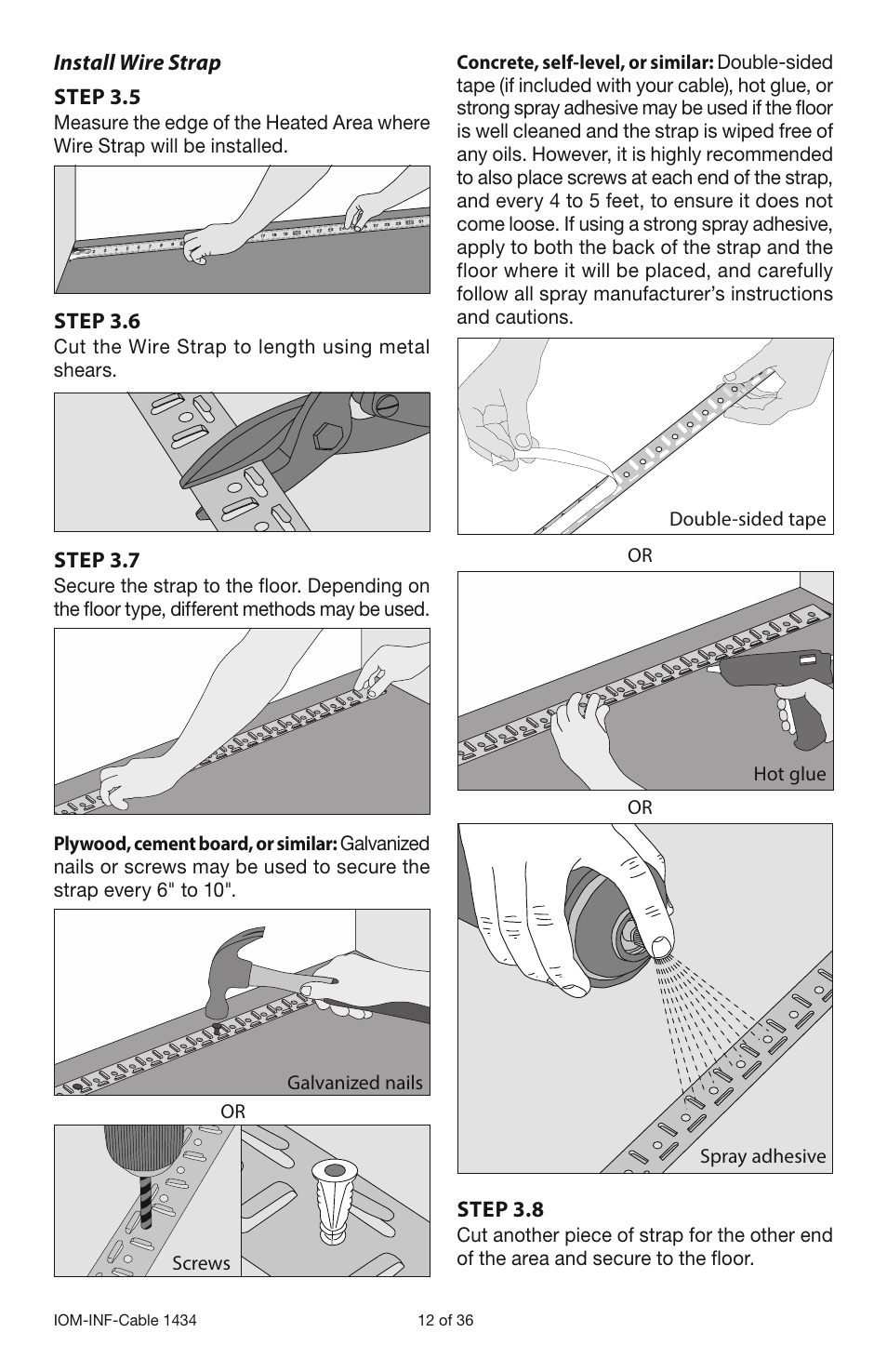 Infloor Electric Cable Series 386 User Manual | Page 12 / 36