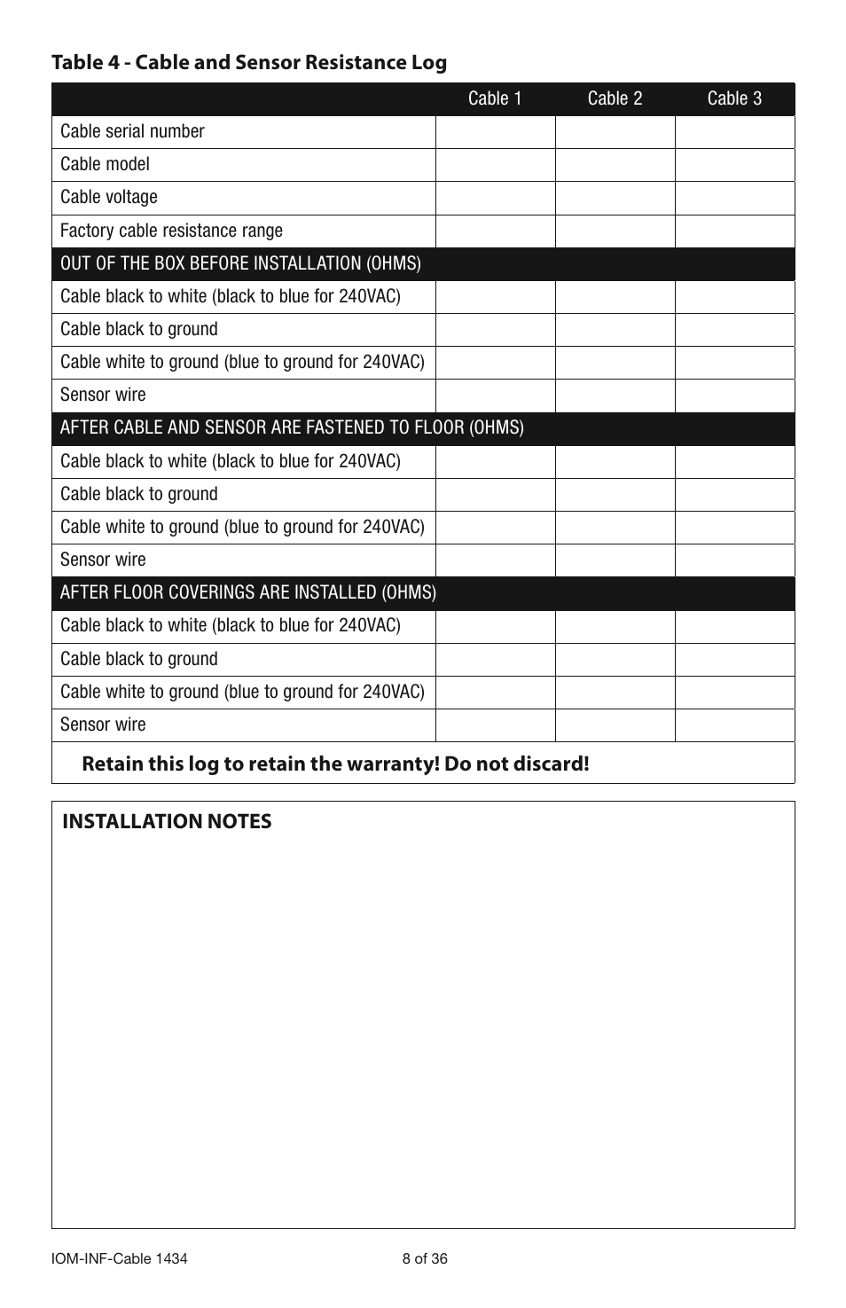 Infloor Electric Cable Series 386 User Manual | Page 8 / 36