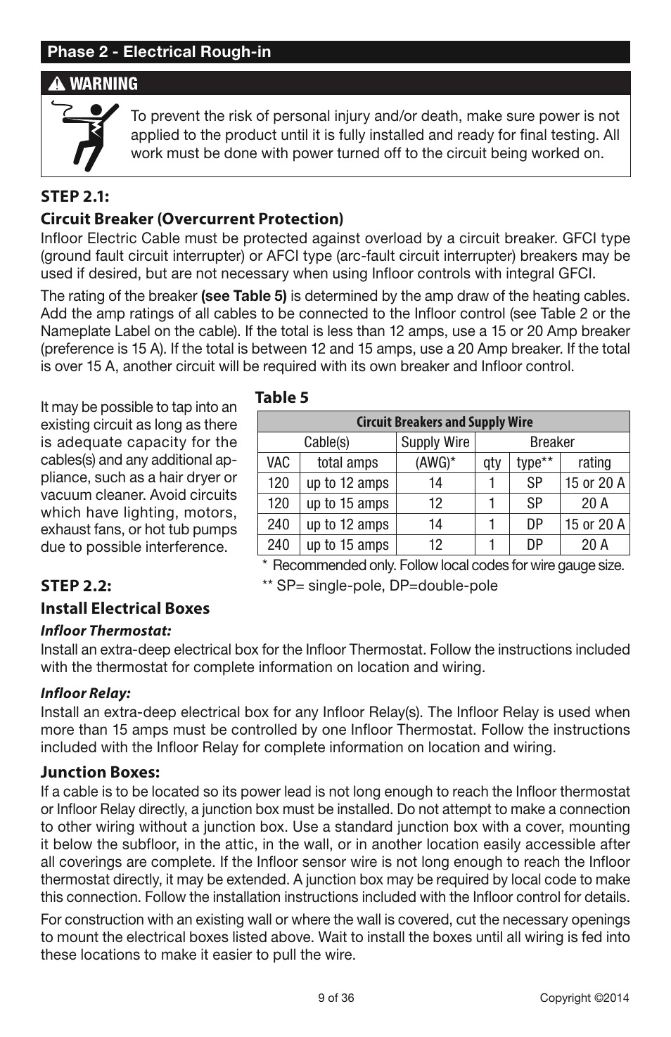 Infloor Electric Cable Series 386 User Manual | Page 9 / 36