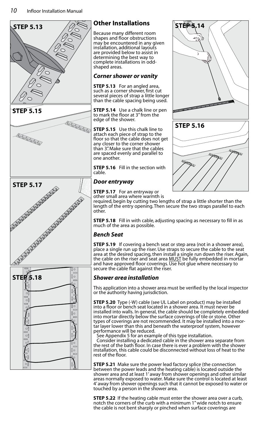 Other installations | Infloor Standard Electric Cable User Manual | Page 10 / 28