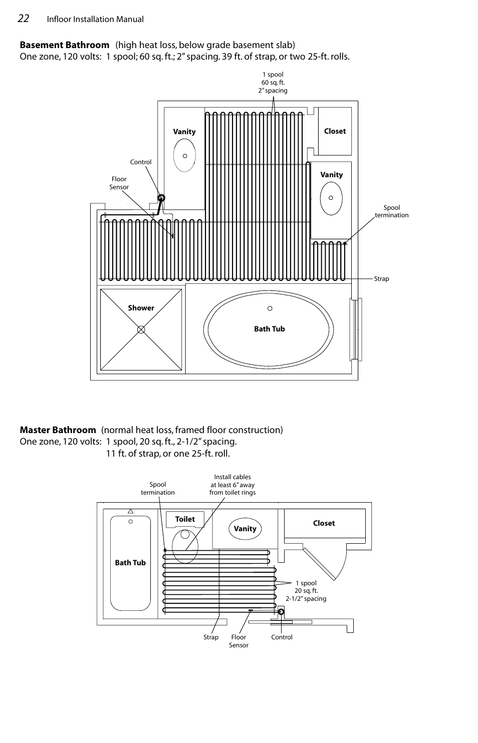 Basement bathroom | Infloor Standard Electric Cable User Manual | Page 22 / 28