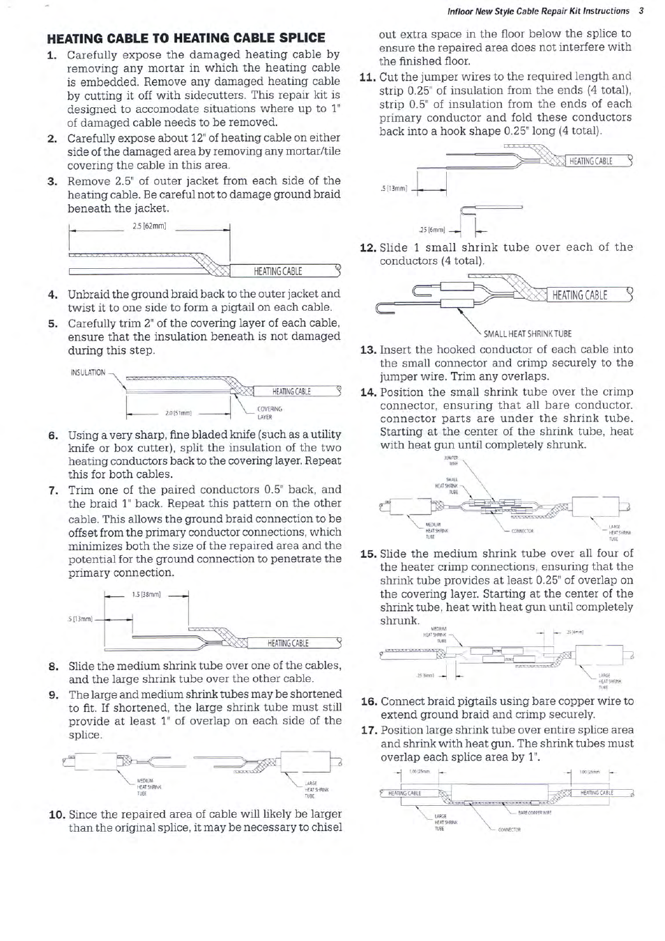 Infloor Cable Repair Kit User Manual | Page 3 / 4