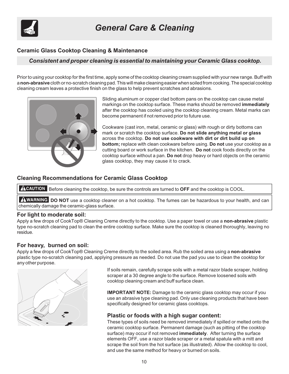 General care & cleaning | Crosley ES100 User Manual | Page 10 / 16