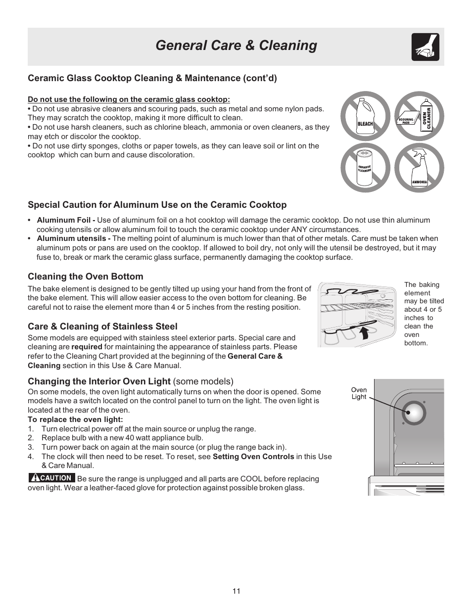 General care & cleaning | Crosley ES100 User Manual | Page 11 / 16