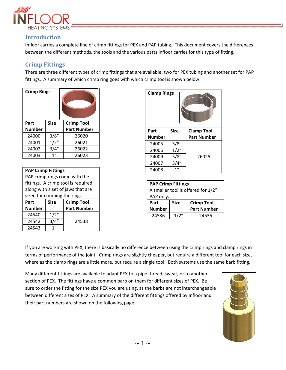 Infloor Crimp Fittings User Manual | Page 2 / 7