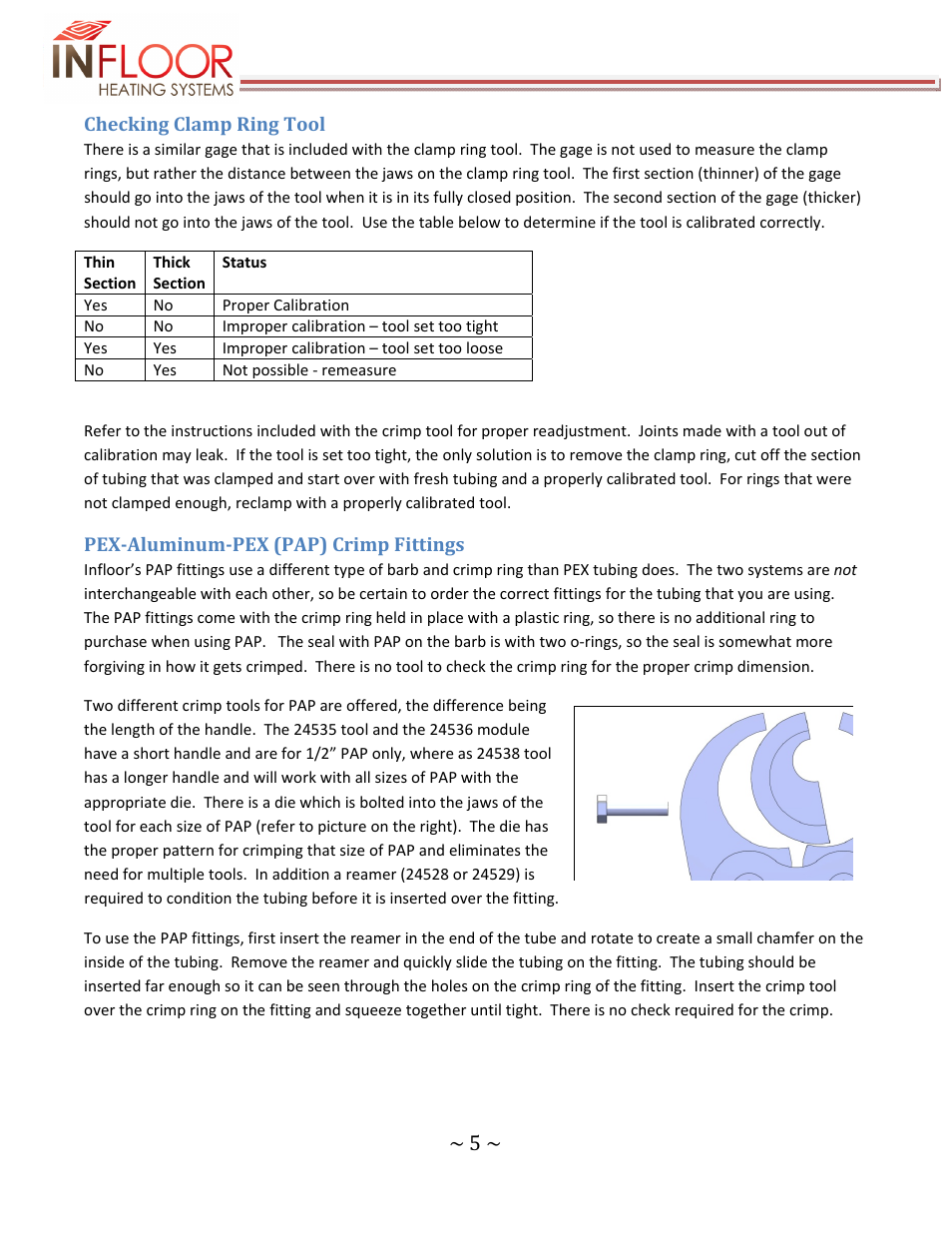 Infloor Crimp Fittings User Manual | Page 6 / 7