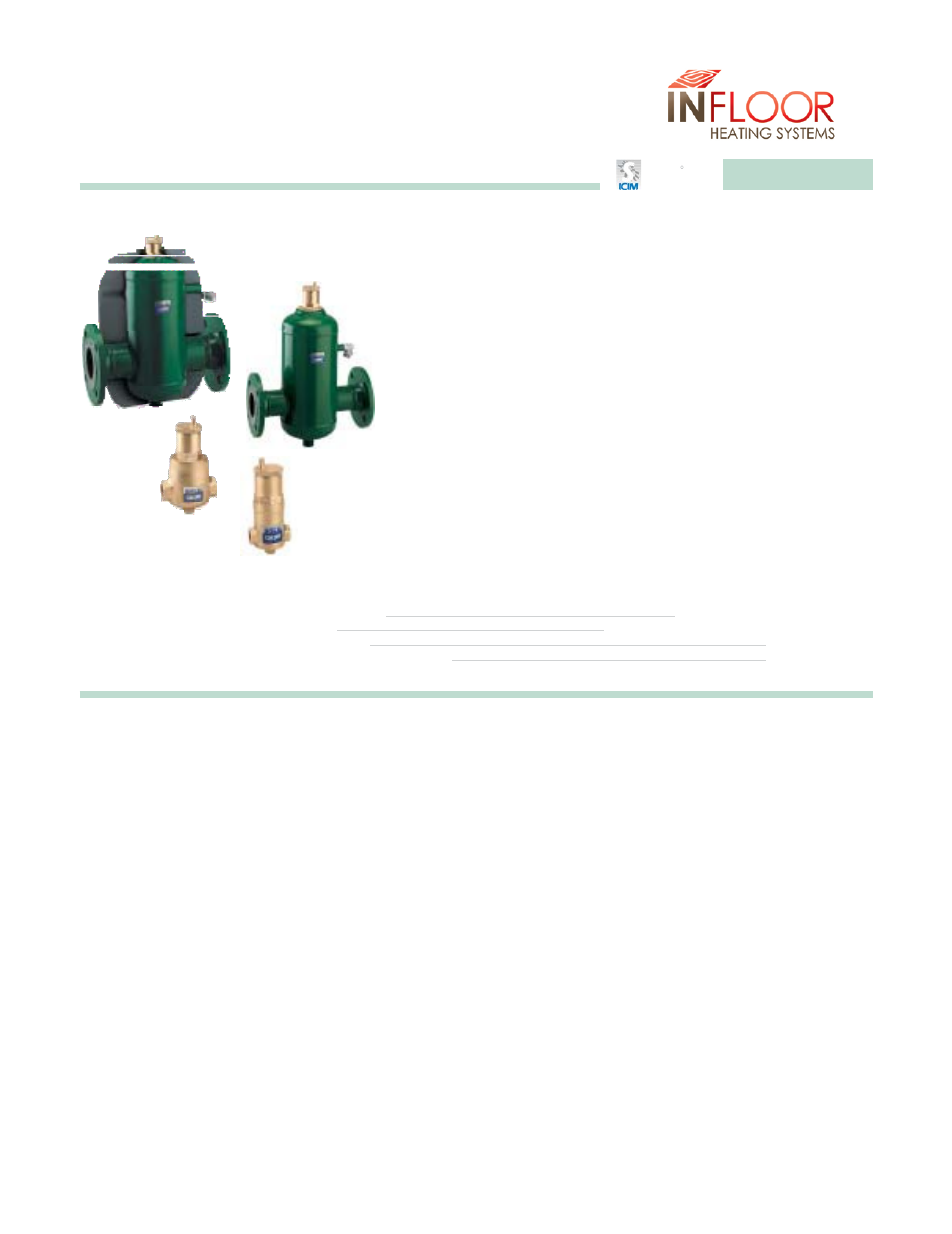 Infloor Air Separators 31080-31088 User Manual | 4 pages