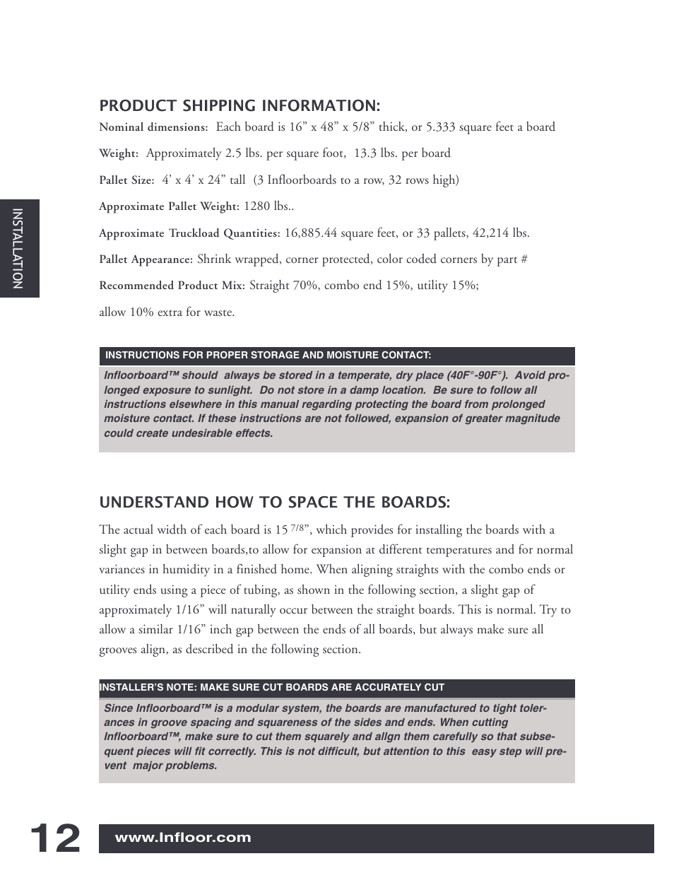 Infloor Infloorboard User Manual | Page 12 / 37