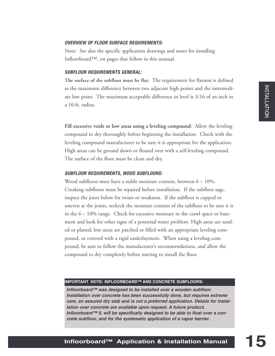 Infloor Infloorboard User Manual | Page 15 / 37