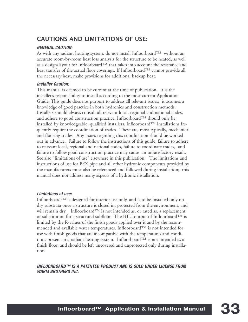 Infloor Infloorboard User Manual | Page 33 / 37