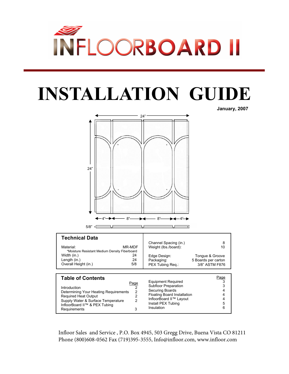 Infloor Infloorboard II User Manual | 6 pages