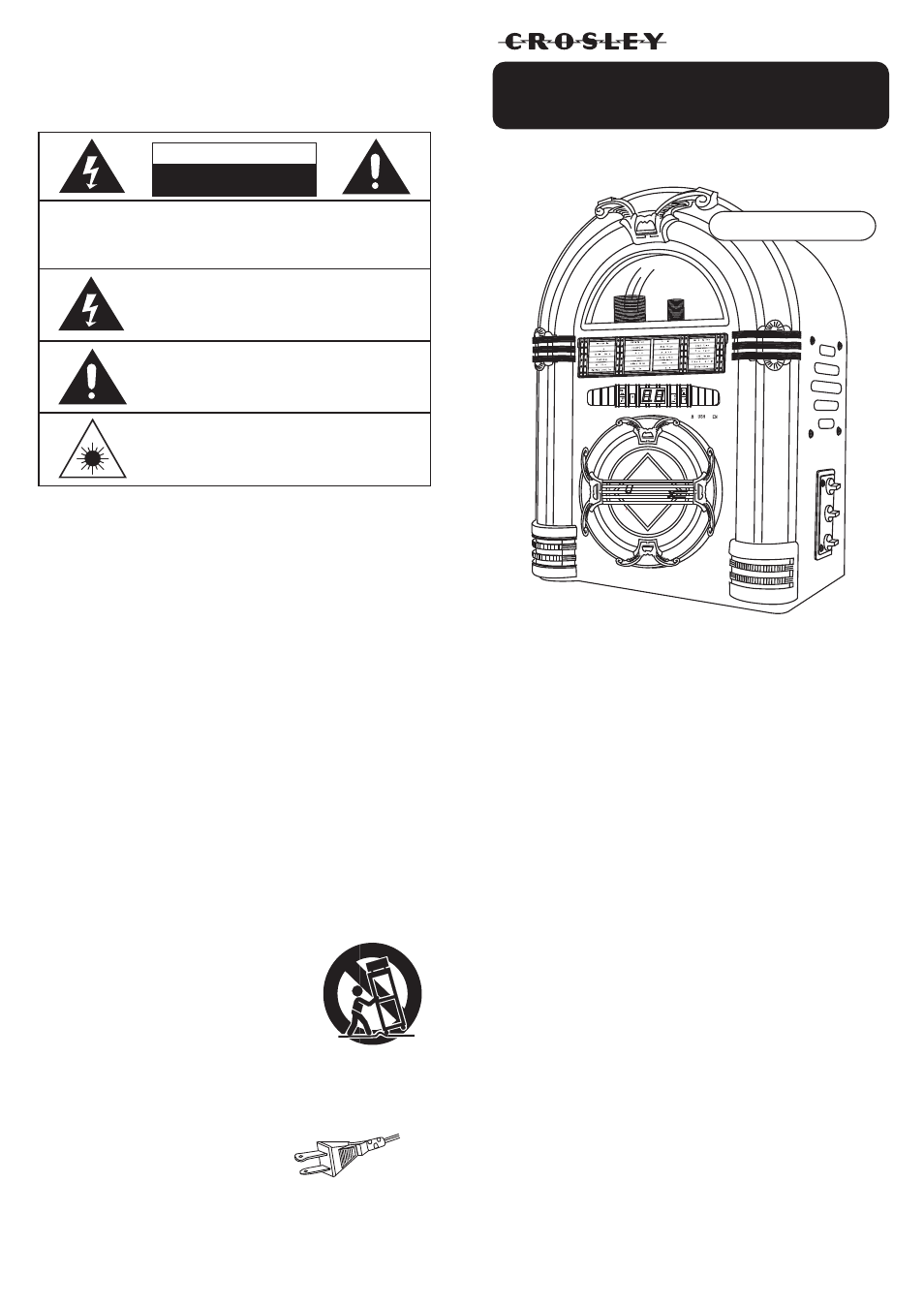 Crosley CR11CD User Manual | 2 pages