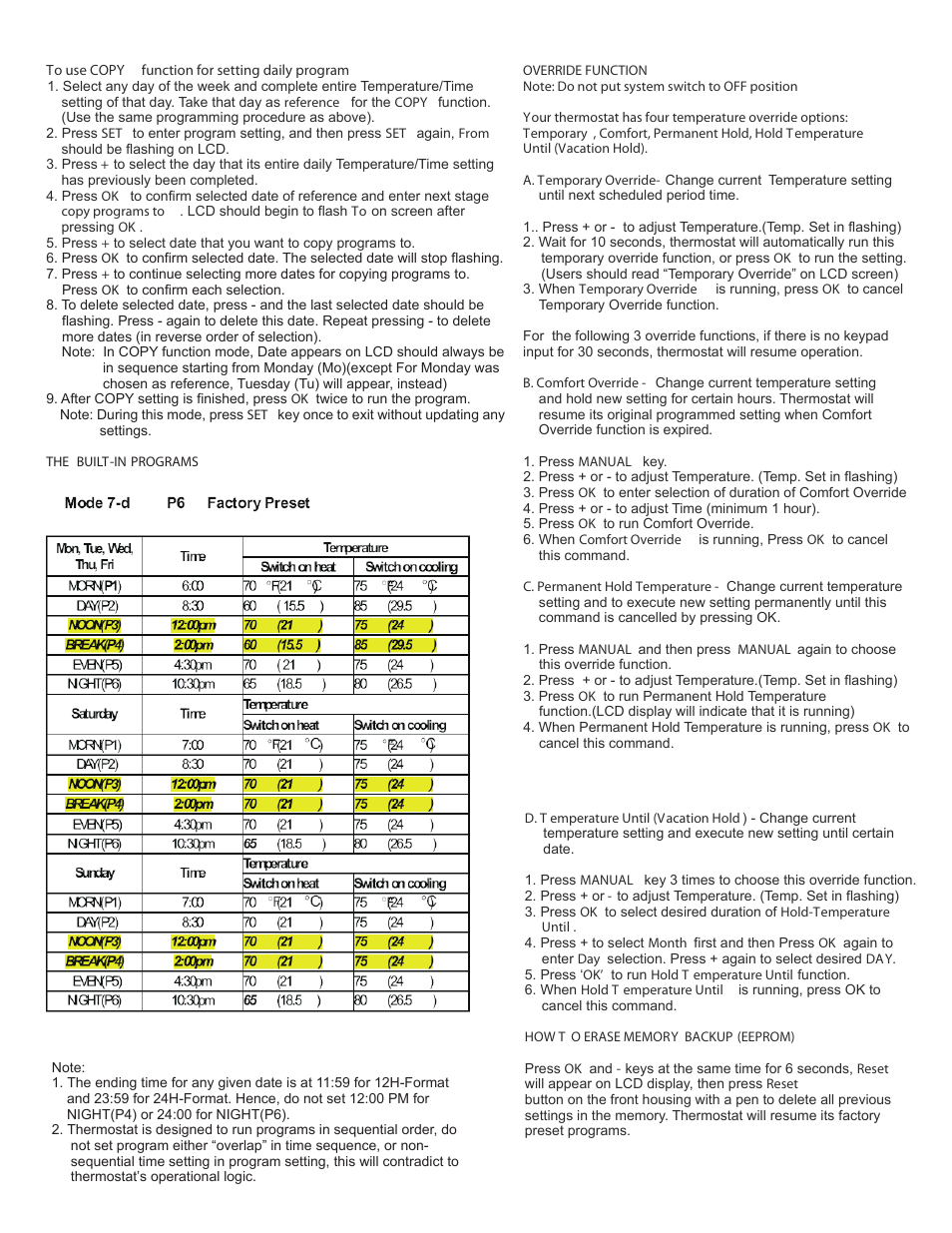 Infloor Thermostat 29060 User Manual | Page 2 / 4