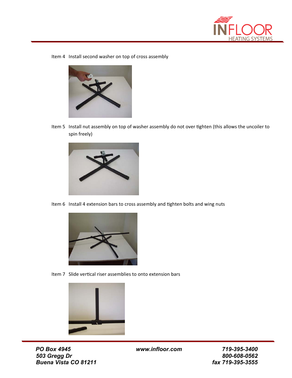 Infloor Tubing Uncoiler User Manual | Page 2 / 4